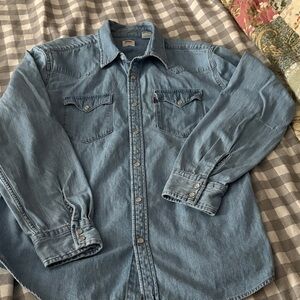 Levis red tab vintage Blue Denim Shirt L